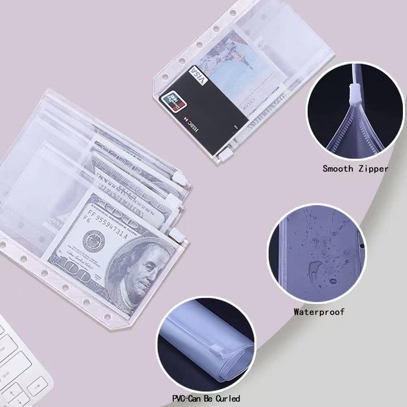 eleger A7 Crocodile Budget Binder with Zipper Envelopes - Cash Stuffing Envelope System, Mini Money Organizer for Saving, Planner Binders with Pockets, Sheets and Stickers, Green - Image 3